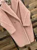 MaxMaras Coat Teddy Bear Dames Cashmere Coats Wol Winter 2024 Nieuwe Star Style Smoke Pink Fur Deeltje Kamel Fleece Medium 0L1D