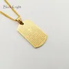 Pendentif Colliers Chevalier Noir Couleur Or En Acier Inoxydable Sainte Bible Croix Dog Tag Collier Mini Charme Christian Collier BLKN064258A