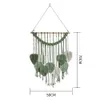 Macrame diy pena folhas tapeçaria material saco conjunto completo de acessórios criativo sala parede pendurado decoração boêmia 240115