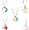 Kolye 925 Gümüş Kolye Kolyeleri Kadın Mücevherleri Resmi Logo ve Co Klasik Tiffiany Blue Heart Luxury Designer ile Zorlu İşçilik 10A Kalite