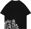 SISXIULYN Herren Star Print Y2K Extra großes T-Shirt Damen 90er Retro Harajuku Straßenkleidung Unisex Kurzarm-T-Shirt