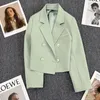 Wiosenna jesienna Blazers Elegancka damska kurtka Chic Casual Sports Suit Korean Fashion Perble Solid Luksusowe biuro ubrania 240115