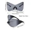 Solglasögon mode överdimensionerad skyddsglasögonpunk runt nyanser för män kvinnor y2k futuristiska