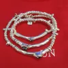 Joyería de diseñador, collar de lujo, marca de moda española Unode50, pulsera de cristal azul, adorno plateado, regalo de Instagram