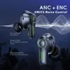Kulaklıklar Gerçek Su Geçirmez TWS ANC FONE Bluetooth Kulaklıklar Gürültü Kablosuz Kulaklıklar Mikrofon Taşınır Kulaklıklar Oyun Kulaklıkları