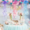 Hängande maneter Lykta Party levererar honungskaka Craft Pastell Mermaid Party Decor under Sea Kids Birthday Party Decorations Q881