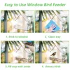 Other Bird Supplies Window Wild Feeder House Transparent Table Removable Suction Cups Sliding Feed Tray For Garden Patio Yard