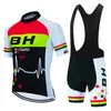 BH Team Summer Men Cycling Jersey Set Road Clothing BIB SURTS MOUND BIKE Suit Maillot Ciclismo Mundlid 240113