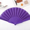 Plastic Folding Fan Chinese Style Retro Hand Held Fan Floral Dance Performances Foldable Handheld Kung Fu Fan Wedding Gift Decoration Party Favor Q879