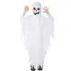 Tema traje crianças criança meninos assustador branco fantasma trajes robe capuz espírito halloween purim festa carnaval role play cosplay 356g