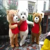 2018 Factory Teddy Bear of TED Adult Mascot Costume for Hallowmas Chrstmas party286Y