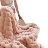 Koce Zima ciepła koralowa imitacja futrzana koc do łóżka rzuty luksus zagęszczony polar super miękka beżowa sofa sypialnia