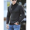 Sweater Turtleneck Men Winter Fashion Vintage Style Male Slim Fit Warm Pullovers Knitted Wool Sweaters Thick Top 240115