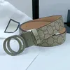 مصمم أحزمة مزدوجة G Logo Buckle حزام جلدي أصلي MEN CLASSIC GG GRAN MEN