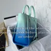 12A Mise à niveau Miroir Qualité Designer 34cm Shopping Moyen Fourre-tout de plage pour femmes Sac à main en cuir véritable Sac composite Sacs à main Bleu Sacs de voyage à bandoulière