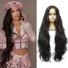 Body Wave 13x44x1 Lace Front 32 Inch Middle Part Long Curly Hair Multi-Color Glueless Transparent Lace Frontal Wig Cover240115