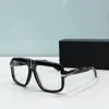 Óculos masculinos com armação dourada vermelha completa, lentes transparentes, armação de óculos, armação óptica, armações de óculos de sol da moda masculina com caixa