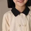 女の子のドレスデザイナーChildenの夏の服の子供の幼児の10代の子供の女の子のターンダウンカラー販売