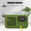 Radio Mini Fm Radio Portable Digital Radio Handheld Speaker Mp3 Music Player with Led Display Support Recording Tf Card/headset Play