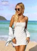 Swim Wear In-X White Dress for Women Sexy Beach Outfit One Piece Swimwear 2023 Beach Dress Summer Dress Party Dressl240115