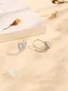 Stud Earrings Amazon Cross Border Minimalist Small Jewelry Women's Heart Shaped Zircon Trendy Creative Accessories