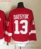 Custom Mens Women Youth Detroit Red''wings''movie CCM Vintage Ice Hockey 91 Sergei Fedorov Ed 13 Pavel Datsyuk 31 Curtis Joseph 33 Kris Draper Jersey