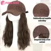 Forlisee peruca chapéu feminino cabelo longo moda preguiçoso lã rolo edição chapéu aba ampliada chapéu de beisebol cabeça cheia cover240115