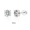 CANNER 0.5-1.2 Carat D Color Ear Stud Earrings For Women 925 Sterling Silver Sparkling Piercing Earring Fine Jewelry 240113