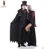 Halloween Vampire Couple Costumes Men's Bloody Handsome Costume Womens Steampunk Vampiress Uniforms Blood Countess Kits241L