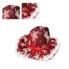 Berets Y166 Weihnachten Flat Top Hut Unisex Cosplay Kostüm Cowboy Party Bühne Requisiten