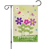 Primavera verão flor jardim bandeira pátio bandeiras de boas-vindas praia quintal banner decoração do jardim material de linho p225