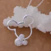 Hanger Kettingen Mode Zilveren Kleur Muis Ketting Met Kristal Leuk Verjaardagscadeau Voor Meisjes Klassieke Sieraden Fabrieksprijs