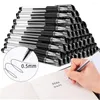 100 pièces stylos Gel 0.5mm plume stylo à encre noire pointe Fine rechargeable grand Volume pointe à bille écriture lisse Signature
