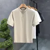 Camiseta masculina camisa para homens de manga comprida cor sólida roupa interior térmica topo pesado camiseta verão primavera roupas 2024 q40