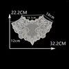 Nœuds papillon femme bricolage floral faux col blanc brodé dentelle décolleté applique broderie tissu à coudre détachable