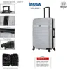 Sväskor nya bagage snygga silverlätt 28 tum motståndskraft med hård bagage spinner - för resor och vardagligt bruk. Q240115