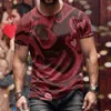 Men's T Shirts Tie Dye Pattern Printed Slim Fitting Pullover Short Graphic For Men Mens Shirt Layering Tees Set