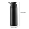 Portable Stainless Steel Bicycle Water Bottle Straight Drinking Outdoors Sports Travel Kettle Metal 240115