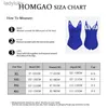 Swim Wear Homgao Push Up One Piece Swimsuit For Women Sexig Mage Control Swimwear Beach Wear 2023 Summer Bathing Suits XL-4XL Monokinil240115