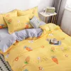 Modernes, schlichtes Tröster-Bettbezug-Bettwäsche-Set mit Blumen-Karomuster, luxuriöses King-Size-Rosa-Doppelbett 240115