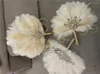 Bröllopsblommor Peorchid Inspired Ostrich Feather Brosch Bridal Fan Bouquets Mariage Artificial Great Gatsby Flower Biamond Bouquet