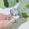 Mens Sier Personalizado S Iced Out Anel Moissanite Chunky Banhado A Ouro Mulheres Casamento Grande VVS Anéis de Diamante