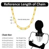 Jewels Orsa 14K Gold Plated 925 Sterling Silver Paperclip Neck Chain 6/9.3/12mm Necklace Link for Women Men Jewelry SC39240115