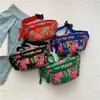 Midjesäckar 2024 Big Flower Bag For Women High Quality Nylon Chest Cute Fanny Pack Designer Belt