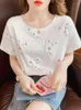 Women's T Shirts Summer Print T-shirts Women Short Sleeve Cartoon Casual Fashion Regular Tshirt Top Lady Travel Tee