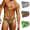 Underpants 3pcs/Lot Leopard Pattern Men Bikini Briefs Nylon Cotton Sexy Underwear Low Waist Comfortable Cueca Slip Masculina