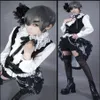 Cartone animato giapponese Anime cosplay Black Butler Ciel Phantomhive Costume cosplay Maglia Camicia Pantaloncini tailing Copricapo EyePatch207o