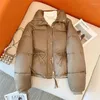 Trenchs de femmes Manteaux d'hiver Veste courte en coton Femmes Stand-Up Col Manteau Pure Couleur Vêtements d'extérieur Mode Cachée Zipper Parka Pardessus