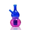 Set narghilè Fumatori Shisha Olio in vetro Rig Bong Raccoglitori di cenere per bong Percolatore Bruciatore gorgogliatore con ciotola per tabacco Tubo in silicone Forma di zucca ZZ