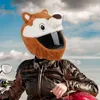 Capacetes de motocicleta capa de capacete de esquilos em forma de pelúcia de pelúcia de pelúcia engraçada